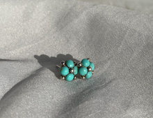 Load image into Gallery viewer, Flower turquoise stud earrings

