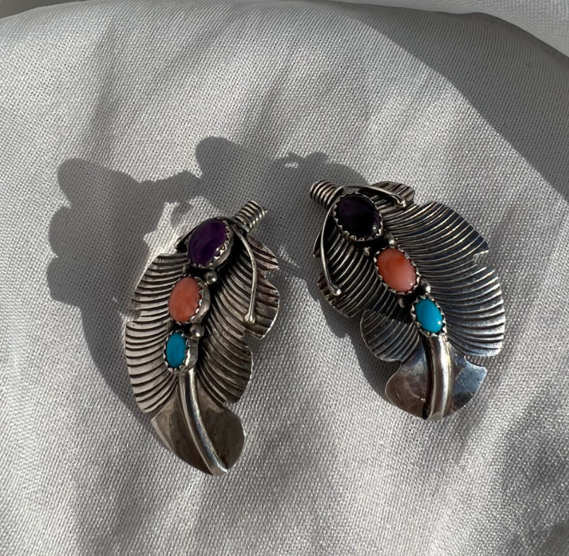 Beautiful Vintage Leaf earring clasps