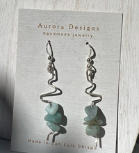 Load image into Gallery viewer, Amazonite Wire Earrings
